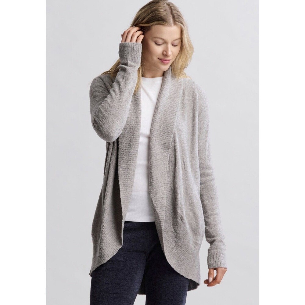 Barefoot Dreams Cozychic Lite Circle Cardigan Women’s Size M Gray Color